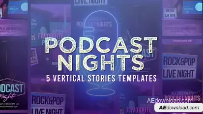 Podcast Nights Stories Openers template preview