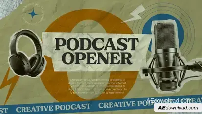 Podcast Opener Collage Style Openers template preview