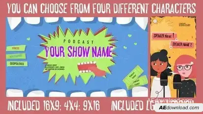 Podcast Show Intro Openers template preview