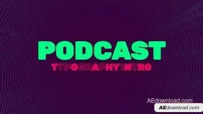 Podcast Typography Intro Openers template preview