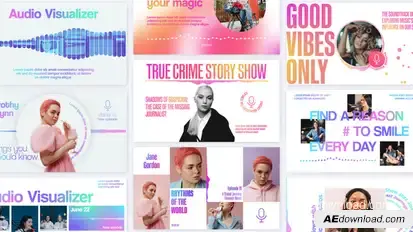 Podcast Visualization Tool Video Displays template preview