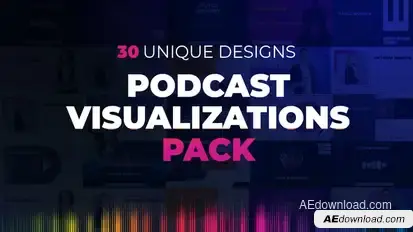 Podcast Visualizations Pack Product Promo template preview