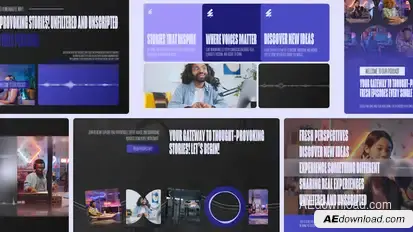 Podcast Visualizer Pack Video Displays template preview
