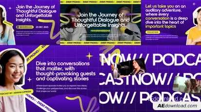 Podcaster Video Displays template preview