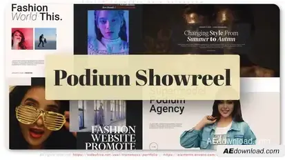 Podium Showreel Grid Slideshow broadcast-packages template preview
