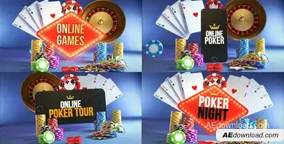 Poker Casino Logo Reveal Modular Pack Openers template preview