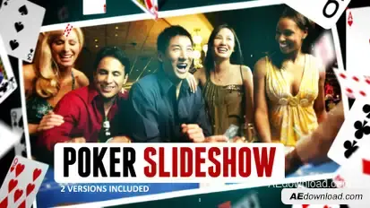 Poker Gambling Cards Slideshow Video Displays template preview