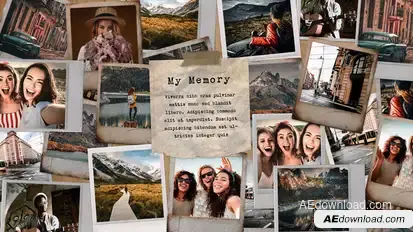 Polaroid Scrapbook Video Collage Template Video Displays template preview