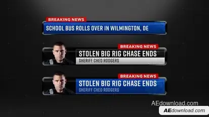 Police Lower Thirds 2 Titles template preview