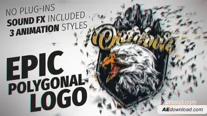 Polygonal Logo Reveal Logo Stings template preview