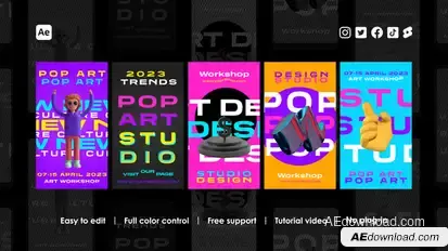 Pop Art Instagram Reels Product Promo template preview
