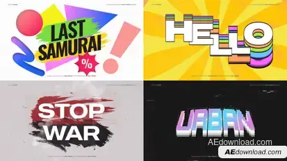 Pop Art Text Animations Titles template preview