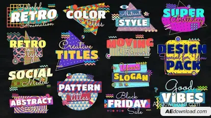 Pop Art Titles Titles template preview