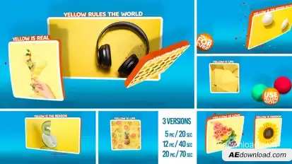 Pop Slideshow Video Displays template preview
