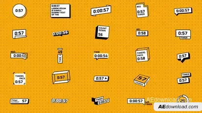 Countdown Timers Pop Style Elements template preview