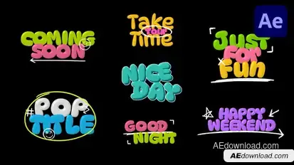 Pop Titles | AE Elements template preview