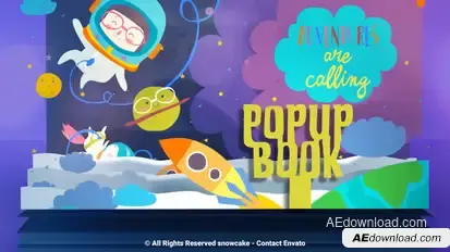 Pop-Up Book Product Promo template preview