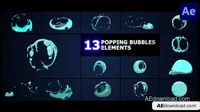 Popping Bubbles Elements | After Effects Elements template preview