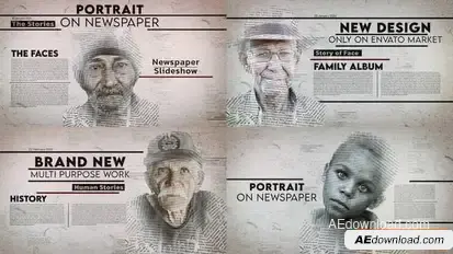 Portrait on Newspaper Openers template preview