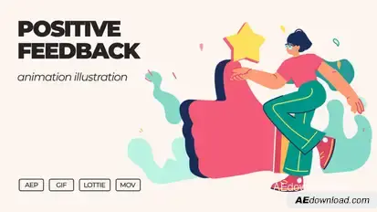 Positive Feedback - Animation Illustration Elements template preview