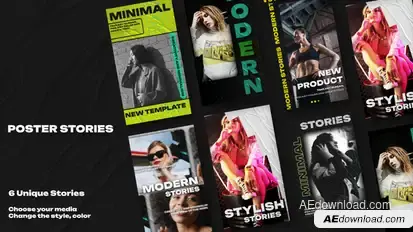 Poster Stories Elements template preview