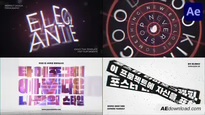 Poster Typography for After Effects Titles template preview