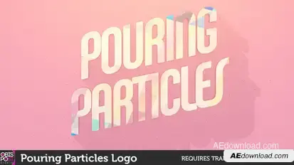 Pouring Particles Logo Stings template preview