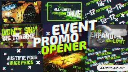 Powerful Grunge Event Promo Openers template preview