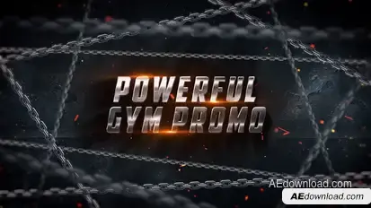 Powerful Gym Promo Video Displays template preview