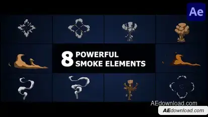 Powerful Smoke Elements | After Effects Elements template preview