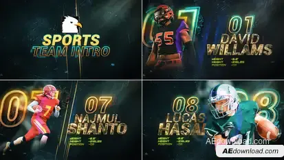 Powerful Sports team Player Promo || Player Profiles broadcast-packages template preview