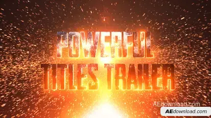 Powerful Title Trailer Titles template preview