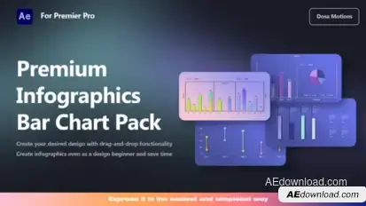 Premium Barchart pack Infographics template preview