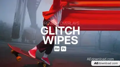 Premium Overlays Glitch Wipes Elements template preview