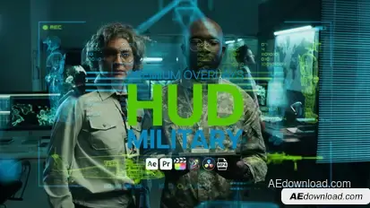 Premium Overlays HUD Military Elements template preview