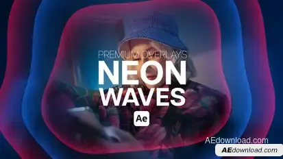 Premium Overlays Neon Waves Elements template preview