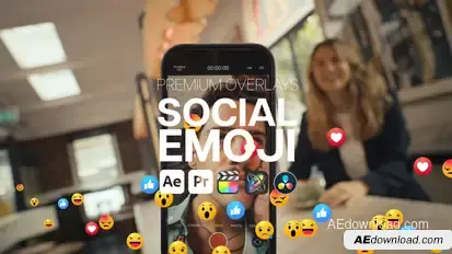 Premium Overlays Social Emoji Elements template preview