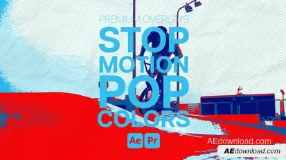 Premium Overlays Stop Motion Pop Colors Elements template preview