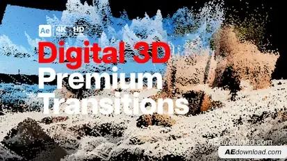 Premium Transitions Digital 3D Elements template preview
