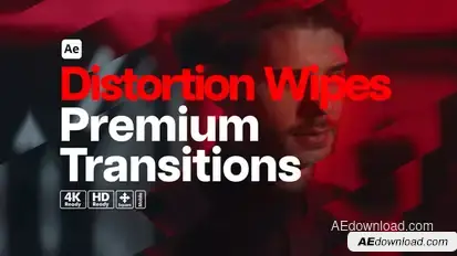 Premium Transitions Distortion Wipes Elements template preview