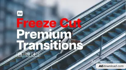 Premium Transitions Freeze Cut Elements template preview