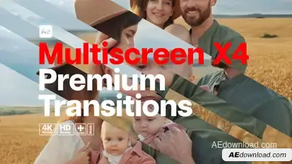 Premium Transitions Multiscreen X4 Elements template preview