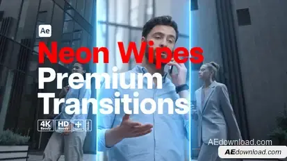 Premium Transitions Neon Wipes Elements template preview
