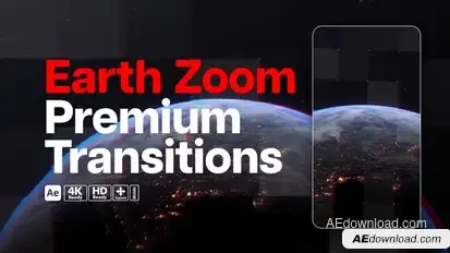 Premium Transitions Zoom Earth Elements template preview
