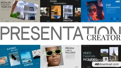 Presentation Creator Video Displays template preview