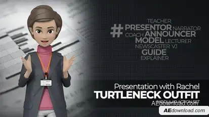 Presentation With Rachel Turtleneck Outfit Product Promo template preview