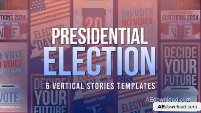 Presidential Election Stories Elements template preview