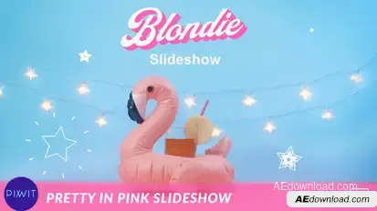 Pretty in Pink Slideshow Video Displays template preview