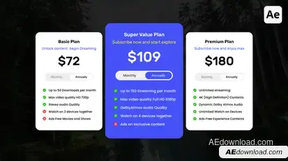Pricing and Plans Elements template preview