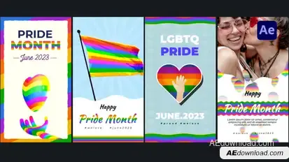 Pride LGBTQ Stories Pack Elements template preview